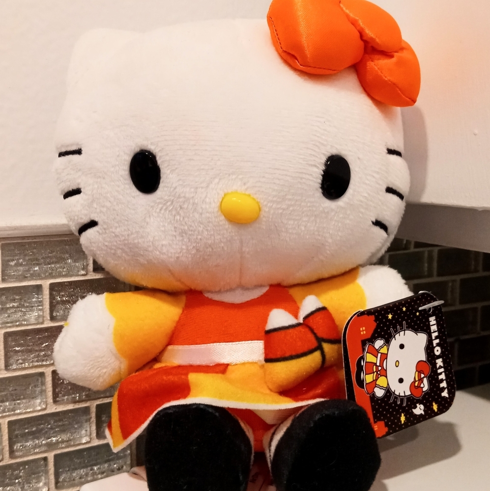 Hello Kitty Halloween Candy Corn plush